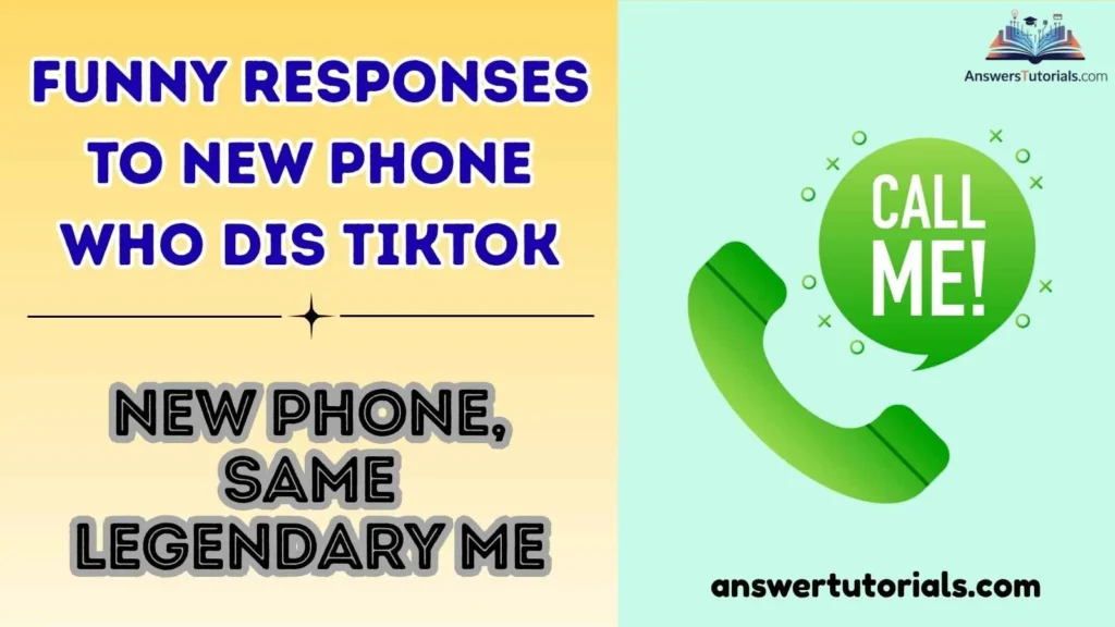 Funny Responses to New Phone Who Dis TikTok