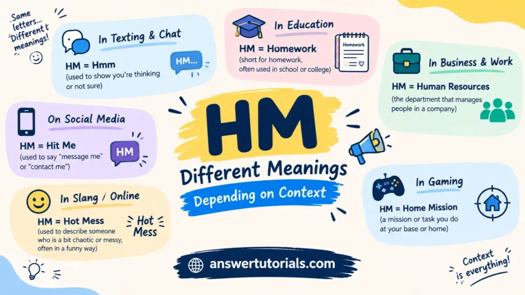 Different Meanings of HM Depending on Context