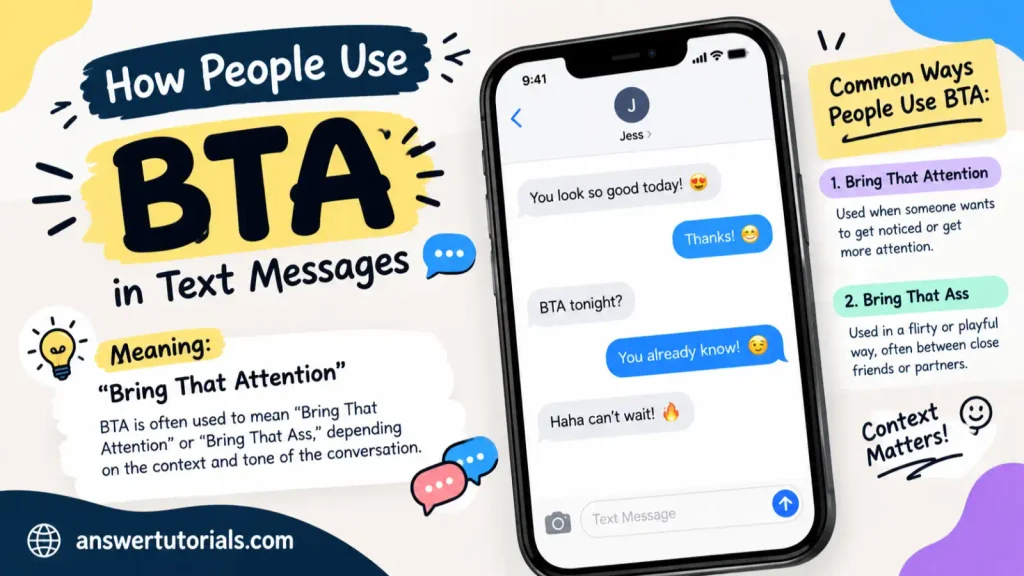 How People Use BTA in Text Messages