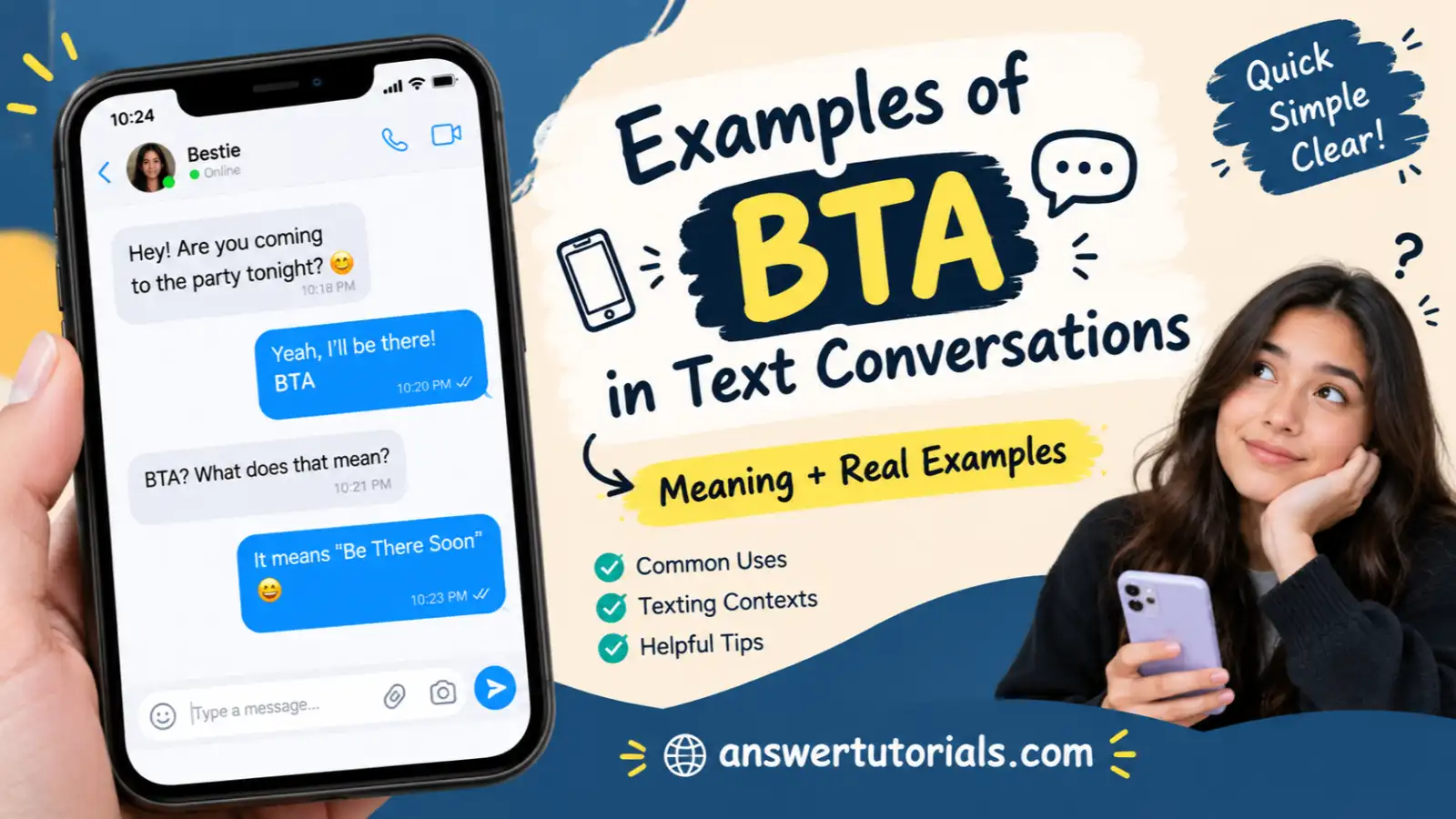 Examples of BTA in Text Conversations
