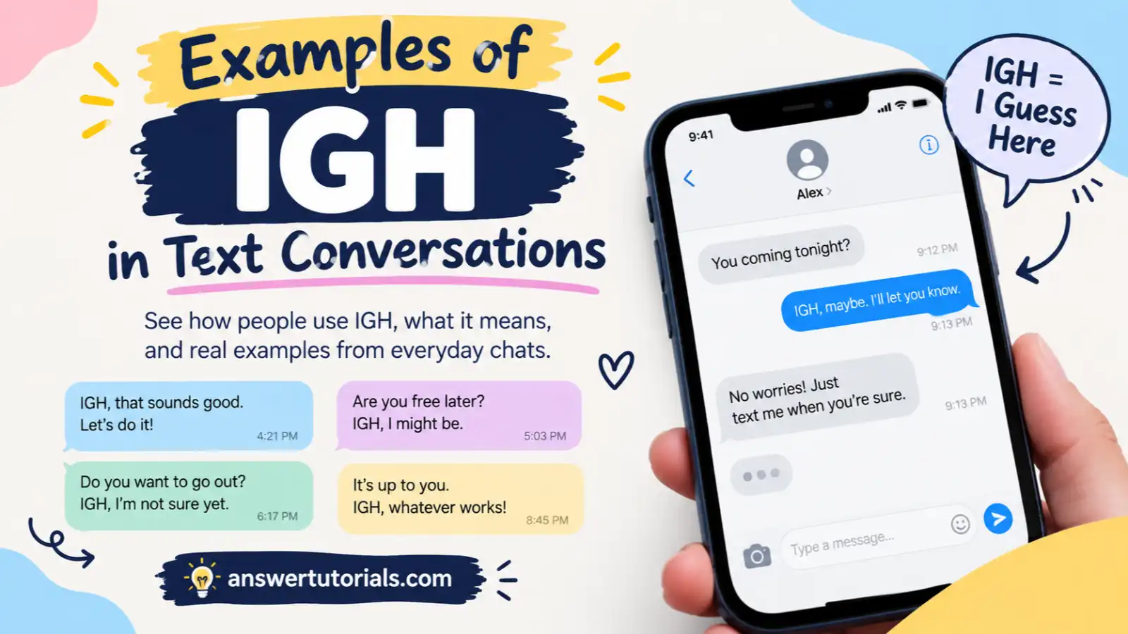 Examples of IGH in Text Conversations