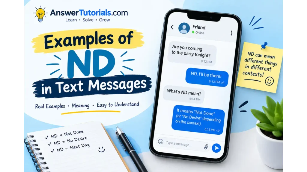 Examples of ND in Text Messages