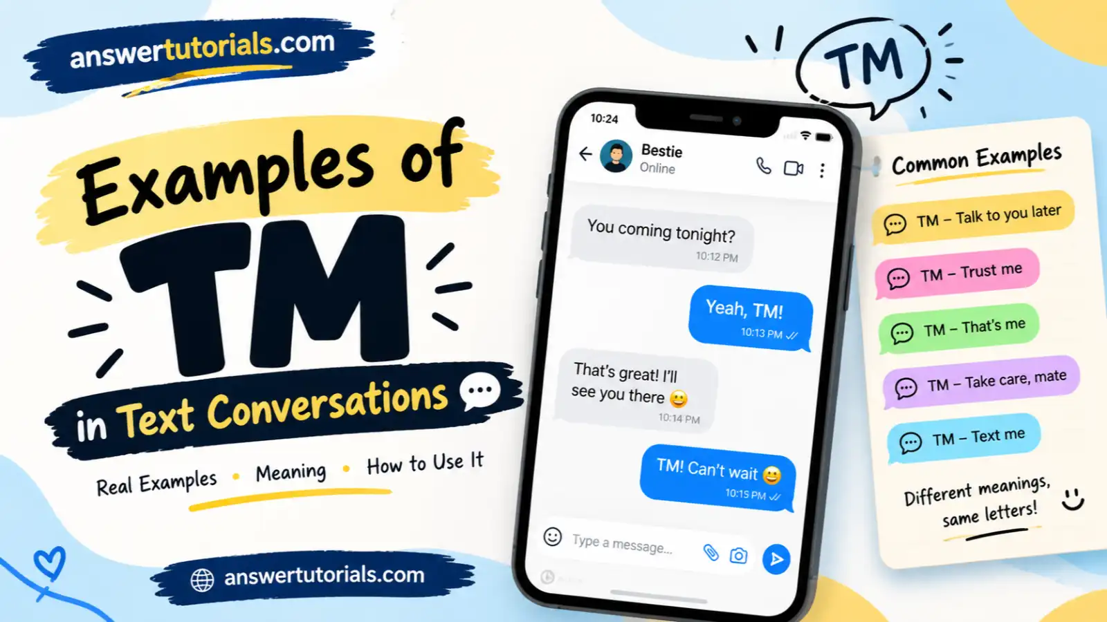 Examples of TM in Text Conversations 💬