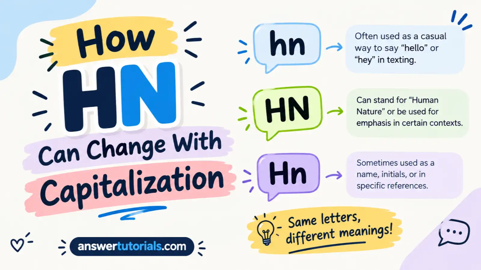 How HN Can Change With Capitalization