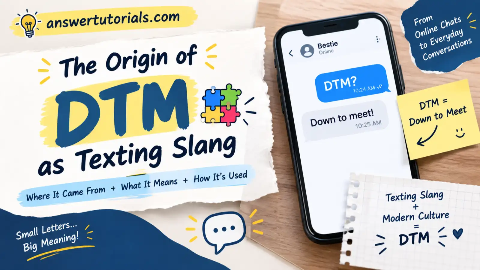The Origin of DTM as Texting Slang 🧩