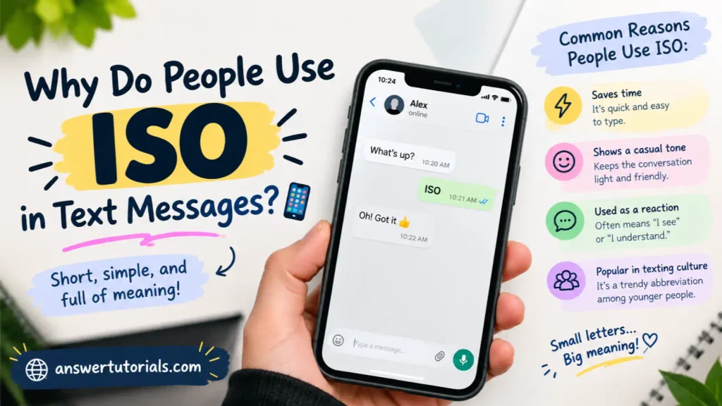 Why Do People Use ISO in Text Messages