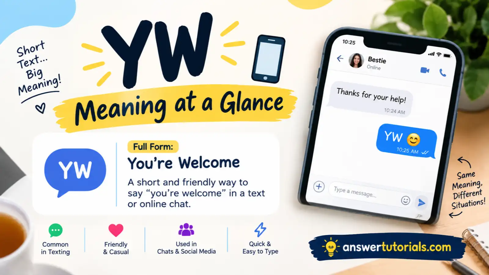 YW Meaning at a Glance 📱