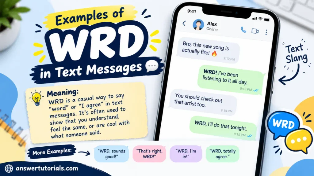 Examples of WRD in Text Messages