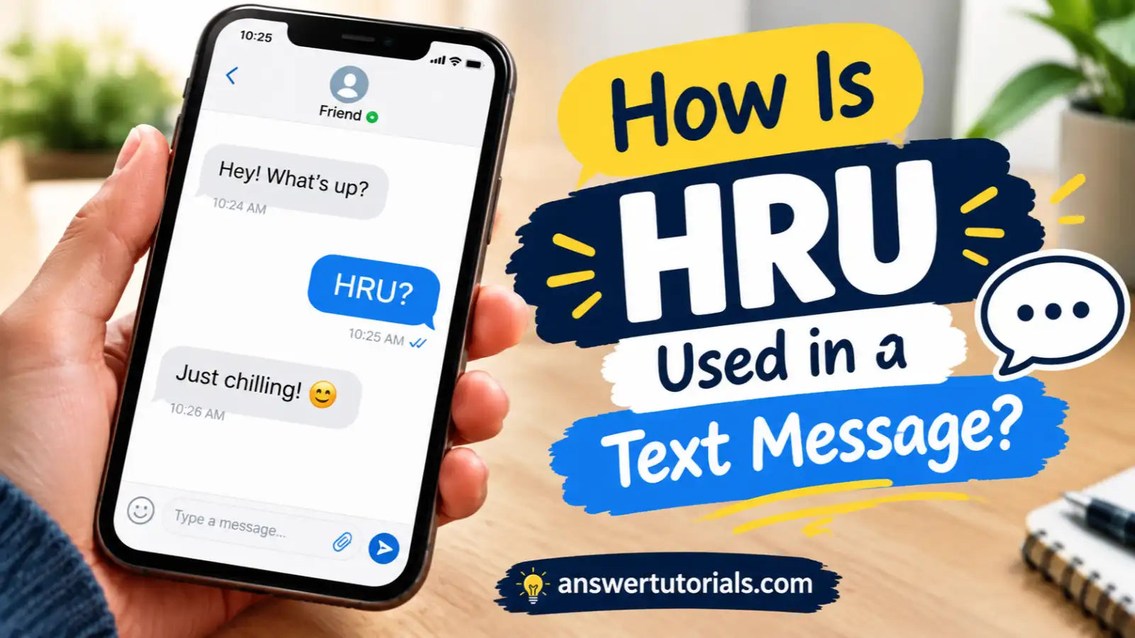 How Is HRU Used in a Text Message