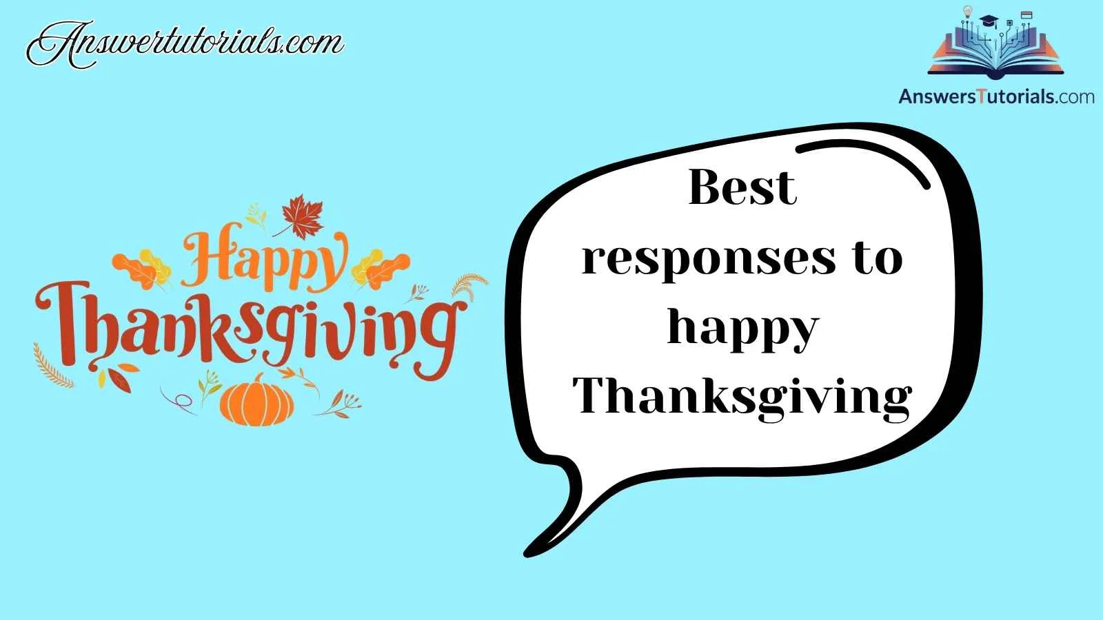 Best responses to happy Thanksgiving