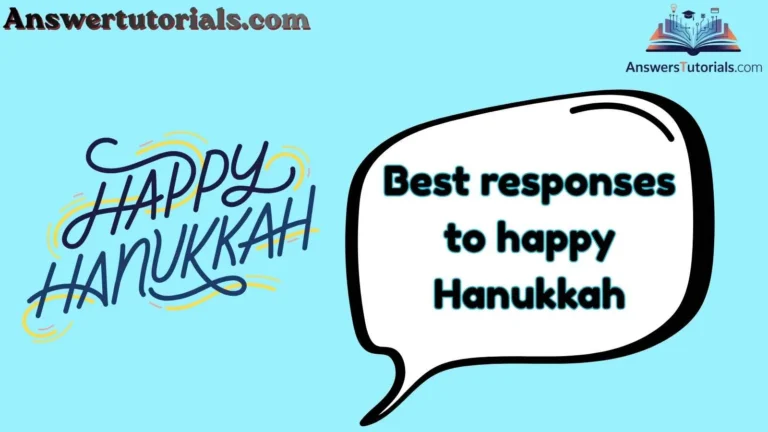 Best responses to happy Hanukkah