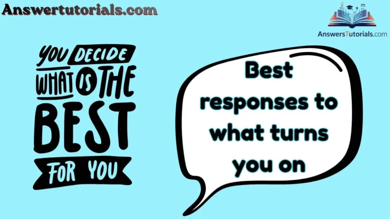 Best responses to what turns you on