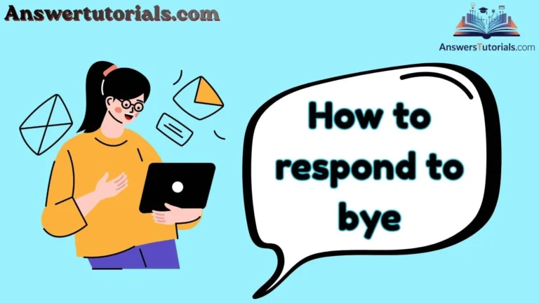 How to respond to bye