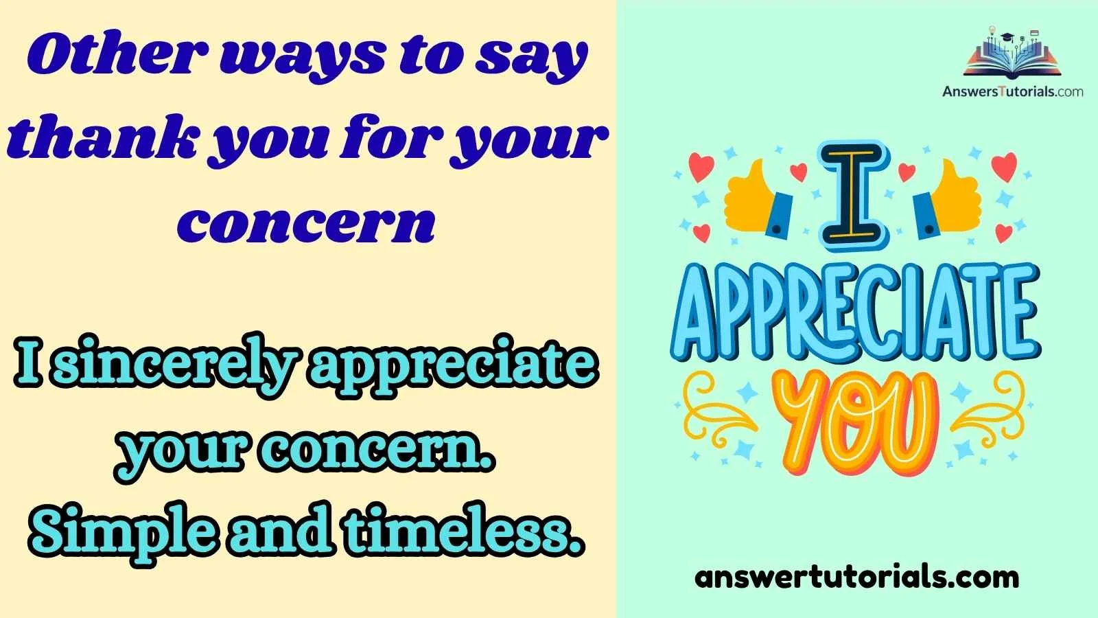 Other ways to say thank you for your concern
