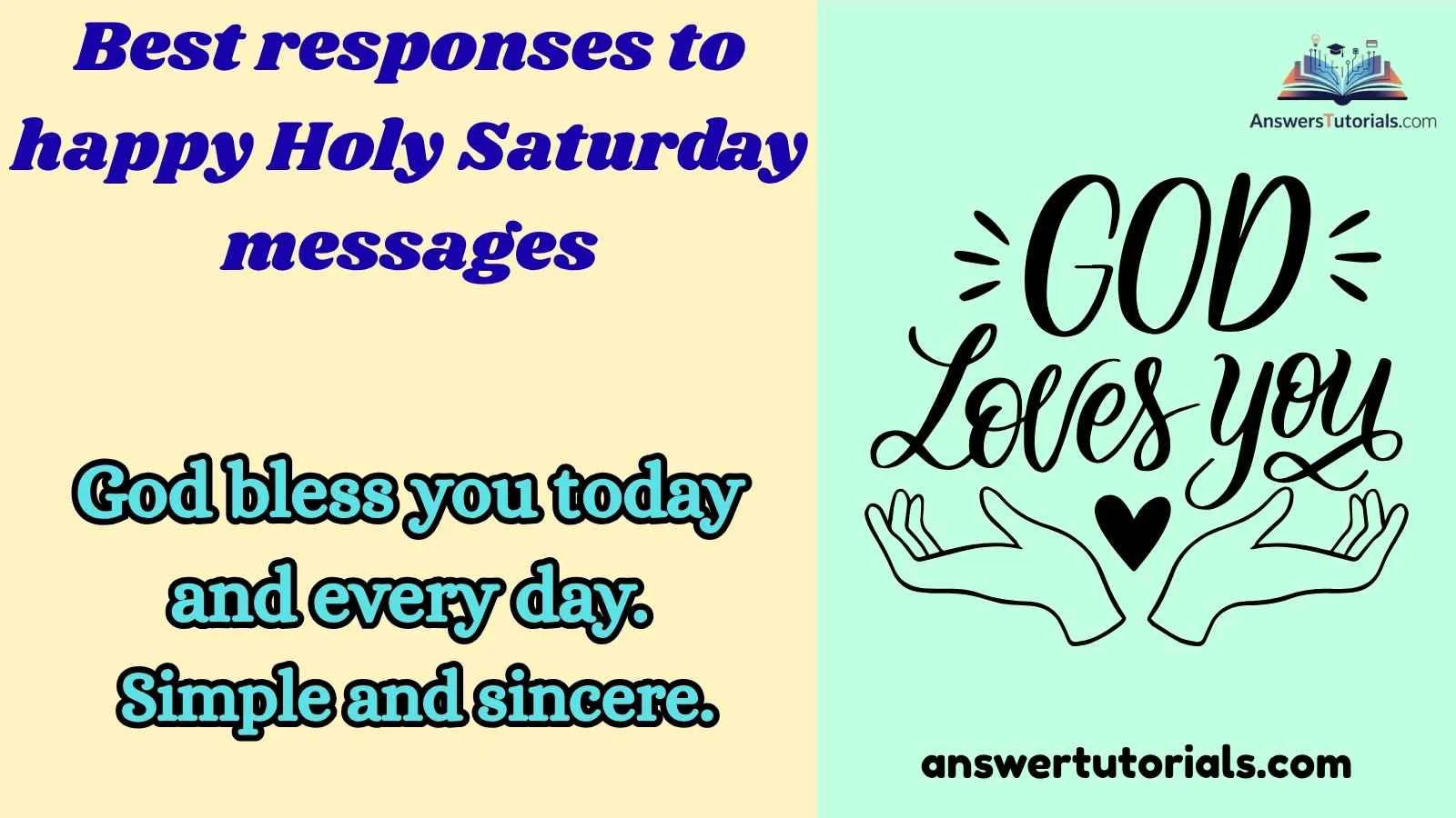 Best responses to happy Holy Saturday messages