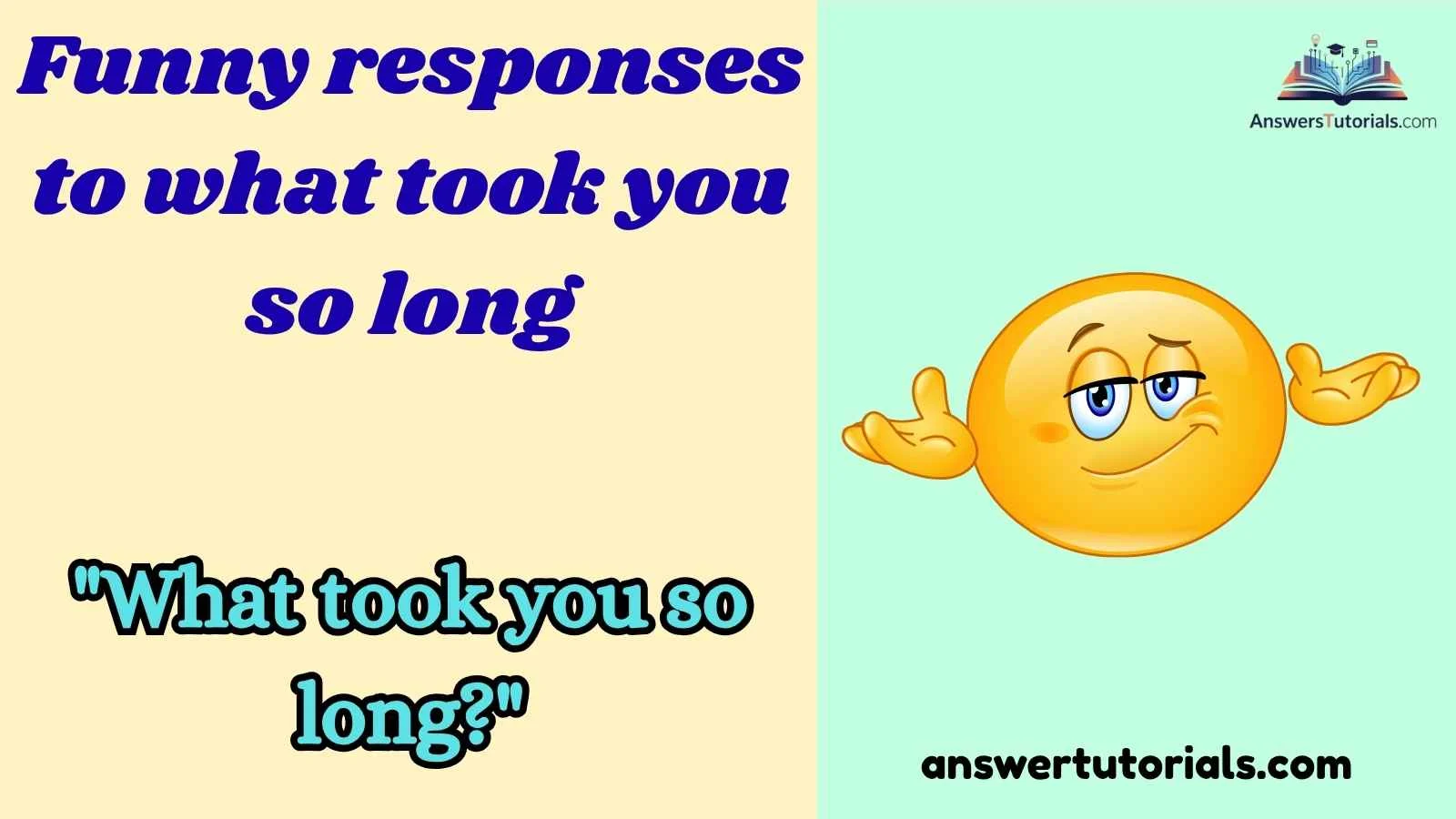 Funny responses to what took you so long
