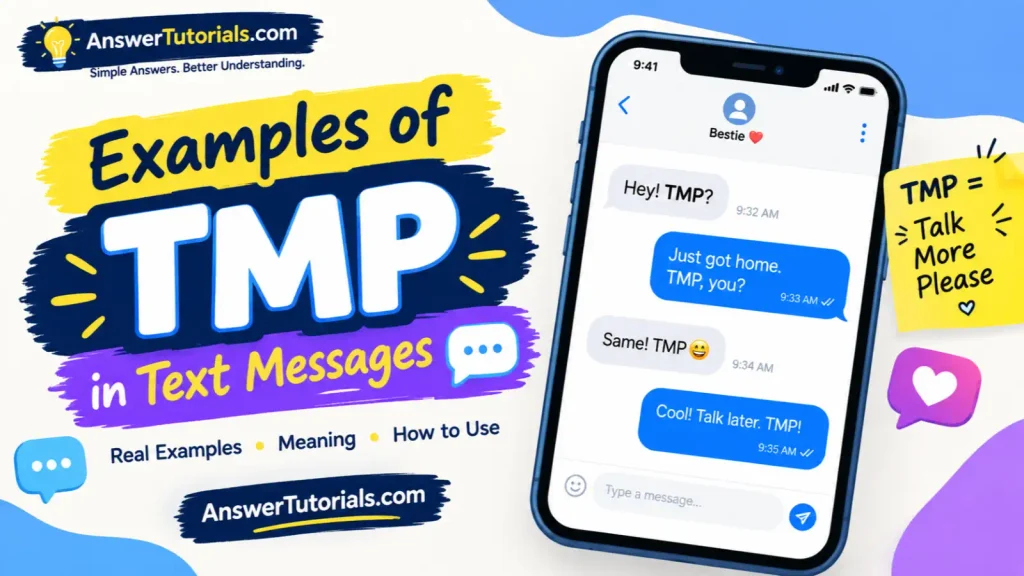 Examples of TMP in Text Messages
