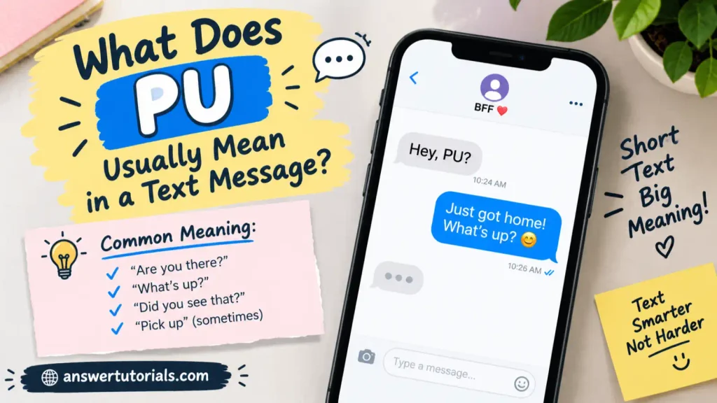 What Does PU Usually Mean in a Text Message